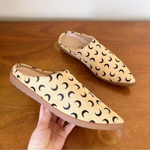 Babos • Vision Quest slip on slides mules babouches crescent moon calf hair